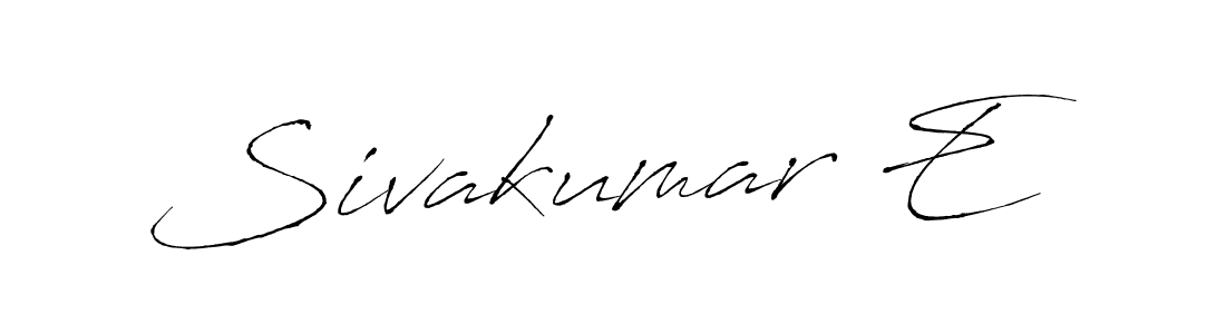 Antro_Vectra is a professional signature style that is perfect for those who want to add a touch of class to their signature. It is also a great choice for those who want to make their signature more unique. Get Sivakumar E name to fancy signature for free. Sivakumar E signature style 6 images and pictures png