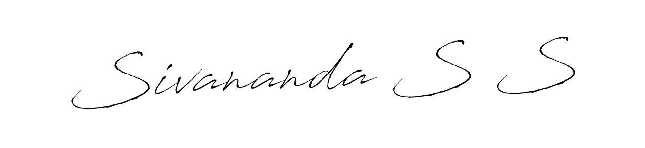 Create a beautiful signature design for name Sivananda S S. With this signature (Antro_Vectra) fonts, you can make a handwritten signature for free. Sivananda S S signature style 6 images and pictures png