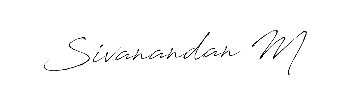 Sivanandan M stylish signature style. Best Handwritten Sign (Antro_Vectra) for my name. Handwritten Signature Collection Ideas for my name Sivanandan M. Sivanandan M signature style 6 images and pictures png