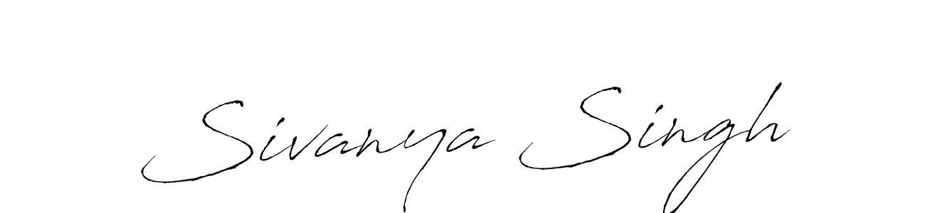 How to make Sivanya Singh name signature. Use Antro_Vectra style for creating short signs online. This is the latest handwritten sign. Sivanya Singh signature style 6 images and pictures png