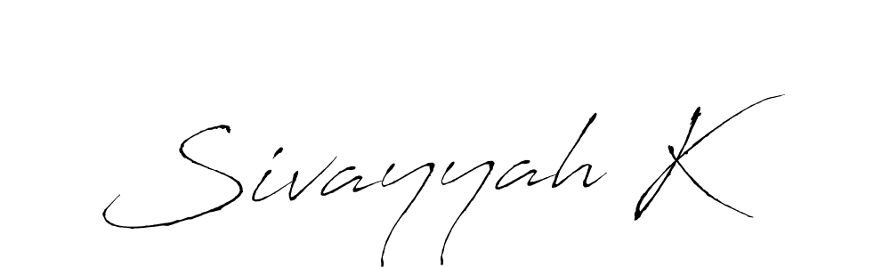 Sivayyah K stylish signature style. Best Handwritten Sign (Antro_Vectra) for my name. Handwritten Signature Collection Ideas for my name Sivayyah K. Sivayyah K signature style 6 images and pictures png