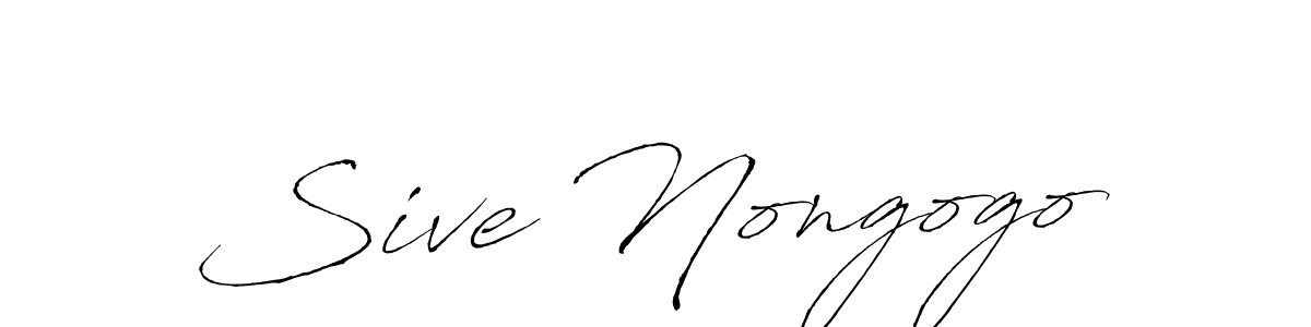 Sive Nongogo stylish signature style. Best Handwritten Sign (Antro_Vectra) for my name. Handwritten Signature Collection Ideas for my name Sive Nongogo. Sive Nongogo signature style 6 images and pictures png