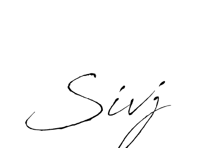 Use a signature maker to create a handwritten signature online. With this signature software, you can design (Antro_Vectra) your own signature for name Sivj. Sivj signature style 6 images and pictures png