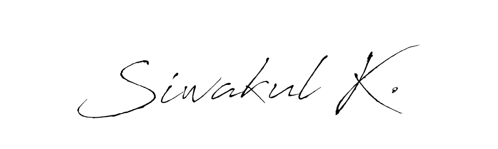 Make a beautiful signature design for name Siwakul K.. Use this online signature maker to create a handwritten signature for free. Siwakul K. signature style 6 images and pictures png