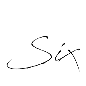 Design your own signature with our free online signature maker. With this signature software, you can create a handwritten (Antro_Vectra) signature for name Six. Six signature style 6 images and pictures png