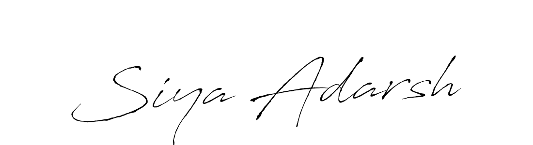 Make a beautiful signature design for name Siya Adarsh. With this signature (Antro_Vectra) style, you can create a handwritten signature for free. Siya Adarsh signature style 6 images and pictures png