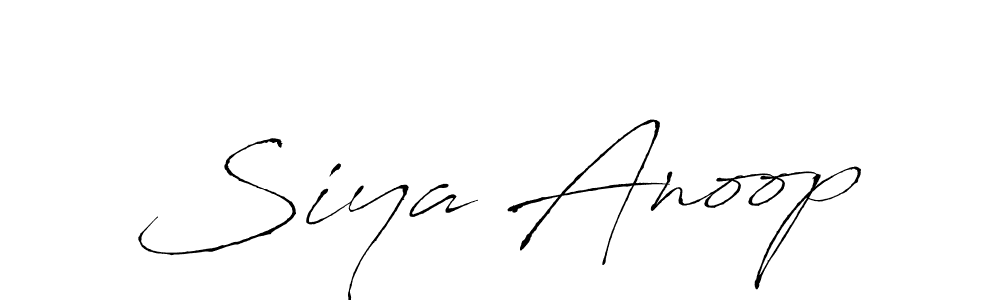 Antro_Vectra is a professional signature style that is perfect for those who want to add a touch of class to their signature. It is also a great choice for those who want to make their signature more unique. Get Siya Anoop name to fancy signature for free. Siya Anoop signature style 6 images and pictures png