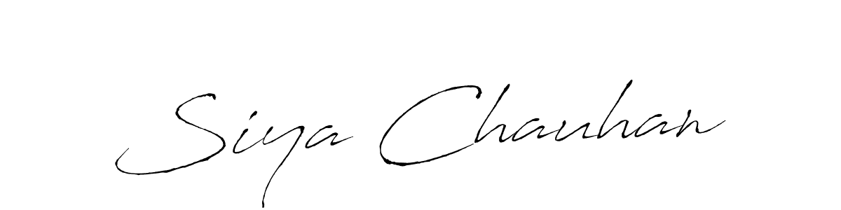 Make a beautiful signature design for name Siya Chauhan. With this signature (Antro_Vectra) style, you can create a handwritten signature for free. Siya Chauhan signature style 6 images and pictures png