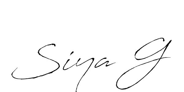 Siya G stylish signature style. Best Handwritten Sign (Antro_Vectra) for my name. Handwritten Signature Collection Ideas for my name Siya G. Siya G signature style 6 images and pictures png