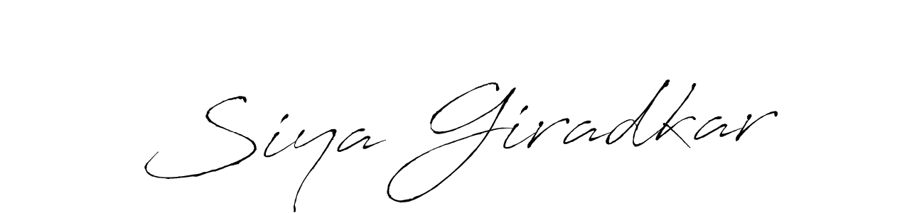 Also You can easily find your signature by using the search form. We will create Siya Giradkar name handwritten signature images for you free of cost using Antro_Vectra sign style. Siya Giradkar signature style 6 images and pictures png