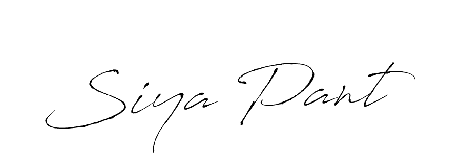 Make a beautiful signature design for name Siya Pant. With this signature (Antro_Vectra) style, you can create a handwritten signature for free. Siya Pant signature style 6 images and pictures png