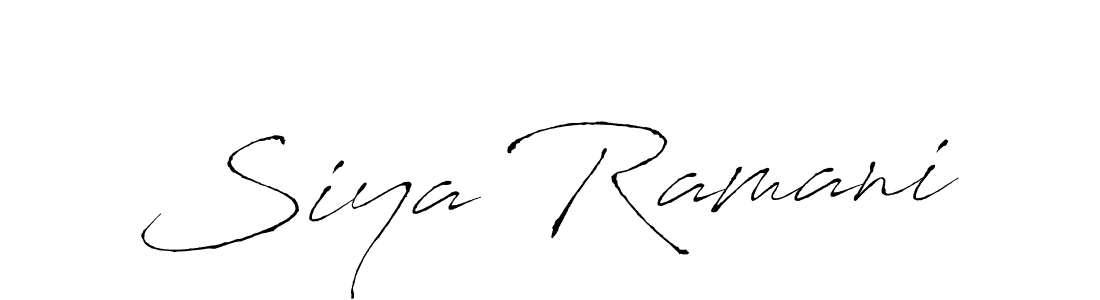 Use a signature maker to create a handwritten signature online. With this signature software, you can design (Antro_Vectra) your own signature for name Siya Ramani. Siya Ramani signature style 6 images and pictures png