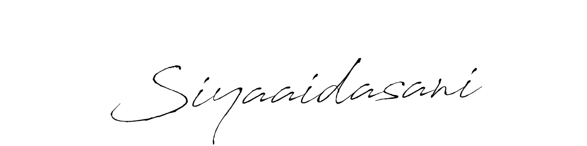 Design your own signature with our free online signature maker. With this signature software, you can create a handwritten (Antro_Vectra) signature for name Siyaaidasani. Siyaaidasani signature style 6 images and pictures png