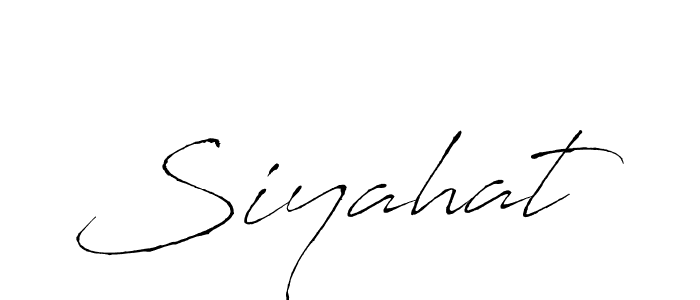 Design your own signature with our free online signature maker. With this signature software, you can create a handwritten (Antro_Vectra) signature for name Siyahat. Siyahat signature style 6 images and pictures png