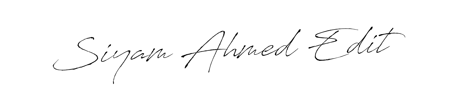 Also we have Siyam Ahmed Edit name is the best signature style. Create professional handwritten signature collection using Antro_Vectra autograph style. Siyam Ahmed Edit signature style 6 images and pictures png