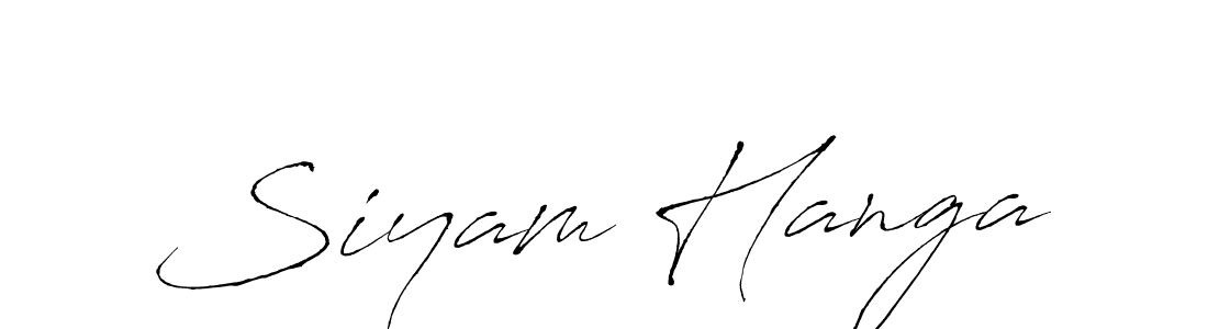 Make a beautiful signature design for name Siyam Hanga. With this signature (Antro_Vectra) style, you can create a handwritten signature for free. Siyam Hanga signature style 6 images and pictures png