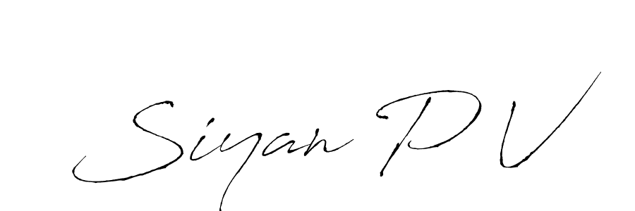 How to make Siyan P V signature? Antro_Vectra is a professional autograph style. Create handwritten signature for Siyan P V name. Siyan P V signature style 6 images and pictures png