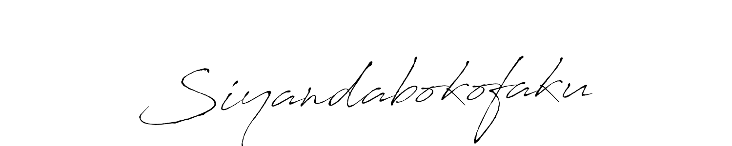 Use a signature maker to create a handwritten signature online. With this signature software, you can design (Antro_Vectra) your own signature for name Siyandabokofaku. Siyandabokofaku signature style 6 images and pictures png