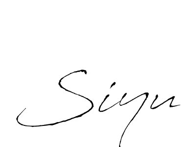 Make a beautiful signature design for name Siyu. With this signature (Antro_Vectra) style, you can create a handwritten signature for free. Siyu signature style 6 images and pictures png