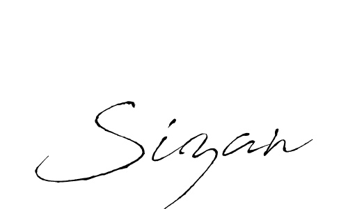 Sizan stylish signature style. Best Handwritten Sign (Antro_Vectra) for my name. Handwritten Signature Collection Ideas for my name Sizan. Sizan signature style 6 images and pictures png