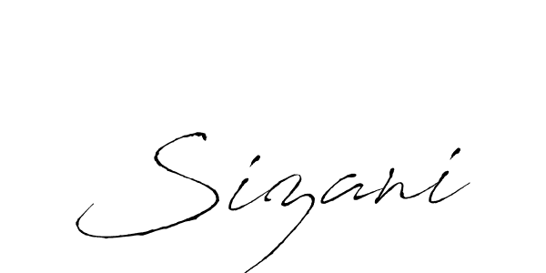 Make a beautiful signature design for name Sizani. With this signature (Antro_Vectra) style, you can create a handwritten signature for free. Sizani signature style 6 images and pictures png