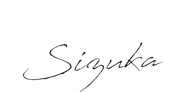 The best way (Antro_Vectra) to make a short signature is to pick only two or three words in your name. The name Sizuka include a total of six letters. For converting this name. Sizuka signature style 6 images and pictures png