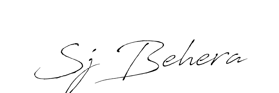 Create a beautiful signature design for name Sj Behera. With this signature (Antro_Vectra) fonts, you can make a handwritten signature for free. Sj Behera signature style 6 images and pictures png
