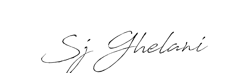Similarly Antro_Vectra is the best handwritten signature design. Signature creator online .You can use it as an online autograph creator for name Sj Ghelani. Sj Ghelani signature style 6 images and pictures png