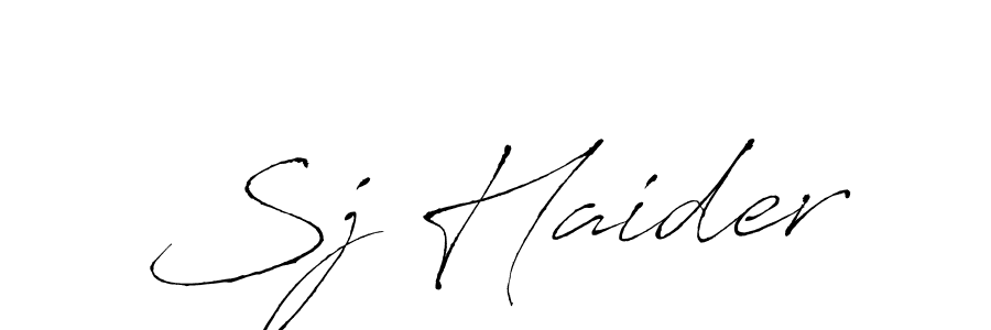 How to make Sj Haider signature? Antro_Vectra is a professional autograph style. Create handwritten signature for Sj Haider name. Sj Haider signature style 6 images and pictures png