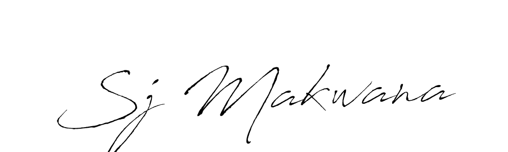 Use a signature maker to create a handwritten signature online. With this signature software, you can design (Antro_Vectra) your own signature for name Sj Makwana. Sj Makwana signature style 6 images and pictures png
