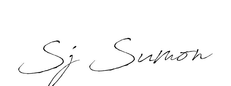 Use a signature maker to create a handwritten signature online. With this signature software, you can design (Antro_Vectra) your own signature for name Sj Sumon. Sj Sumon signature style 6 images and pictures png