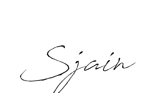 Make a beautiful signature design for name Sjain. With this signature (Antro_Vectra) style, you can create a handwritten signature for free. Sjain signature style 6 images and pictures png