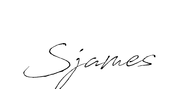 Make a beautiful signature design for name Sjames. With this signature (Antro_Vectra) style, you can create a handwritten signature for free. Sjames signature style 6 images and pictures png