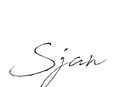How to make Sjan signature? Antro_Vectra is a professional autograph style. Create handwritten signature for Sjan name. Sjan signature style 6 images and pictures png