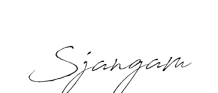 Make a beautiful signature design for name Sjangam. With this signature (Antro_Vectra) style, you can create a handwritten signature for free. Sjangam signature style 6 images and pictures png