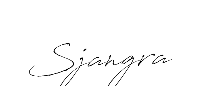How to make Sjangra signature? Antro_Vectra is a professional autograph style. Create handwritten signature for Sjangra name. Sjangra signature style 6 images and pictures png