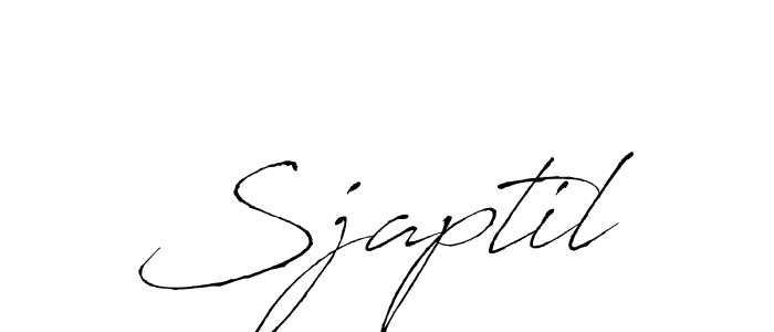 Create a beautiful signature design for name Sjaptil. With this signature (Antro_Vectra) fonts, you can make a handwritten signature for free. Sjaptil signature style 6 images and pictures png