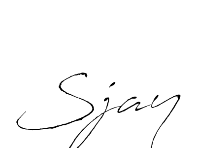 You should practise on your own different ways (Antro_Vectra) to write your name (Sjay) in signature. don't let someone else do it for you. Sjay signature style 6 images and pictures png