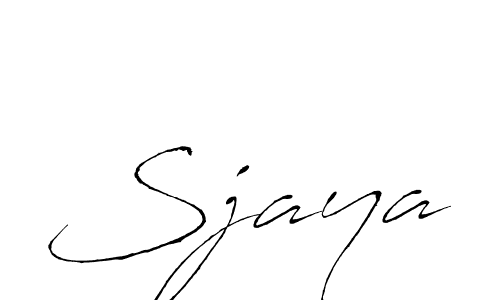 Design your own signature with our free online signature maker. With this signature software, you can create a handwritten (Antro_Vectra) signature for name Sjaya. Sjaya signature style 6 images and pictures png