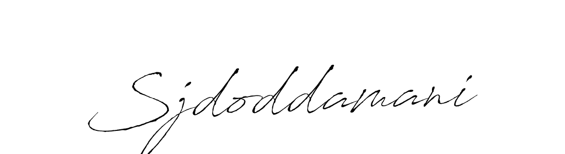 You should practise on your own different ways (Antro_Vectra) to write your name (Sjdoddamani) in signature. don't let someone else do it for you. Sjdoddamani signature style 6 images and pictures png