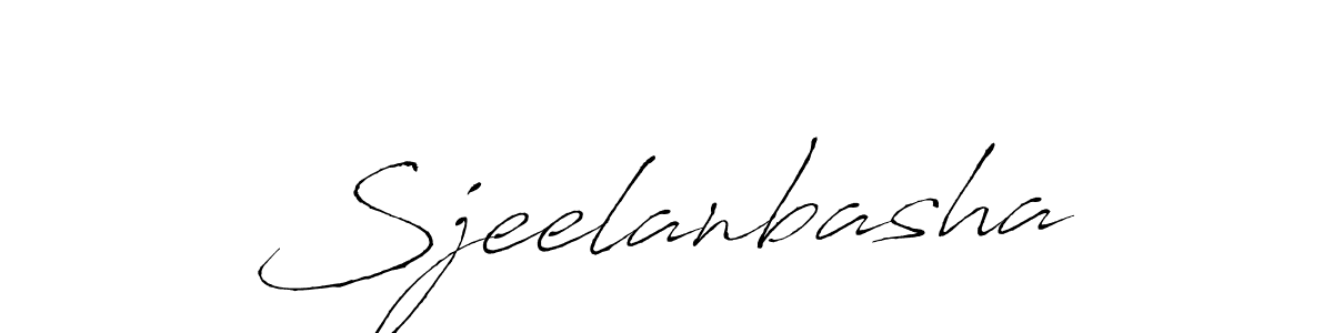 How to make Sjeelanbasha name signature. Use Antro_Vectra style for creating short signs online. This is the latest handwritten sign. Sjeelanbasha signature style 6 images and pictures png