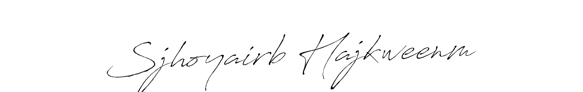 Use a signature maker to create a handwritten signature online. With this signature software, you can design (Antro_Vectra) your own signature for name Sjhoyairb Hajkweenm. Sjhoyairb Hajkweenm signature style 6 images and pictures png