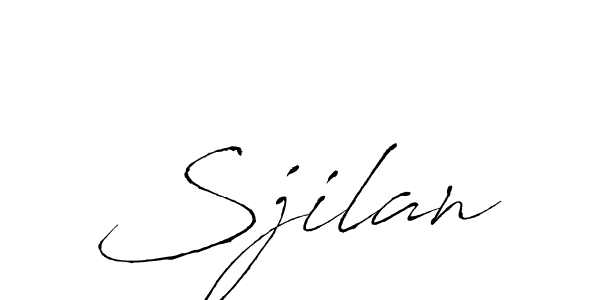 How to make Sjilan name signature. Use Antro_Vectra style for creating short signs online. This is the latest handwritten sign. Sjilan signature style 6 images and pictures png