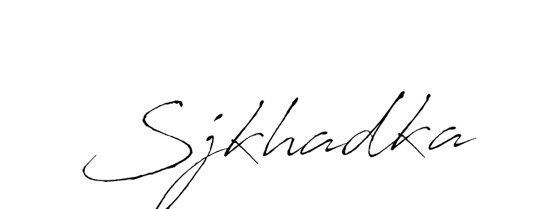 How to make Sjkhadka signature? Antro_Vectra is a professional autograph style. Create handwritten signature for Sjkhadka name. Sjkhadka signature style 6 images and pictures png