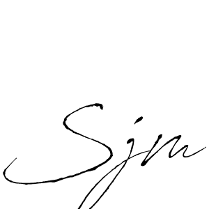 Use a signature maker to create a handwritten signature online. With this signature software, you can design (Antro_Vectra) your own signature for name Sjm. Sjm signature style 6 images and pictures png