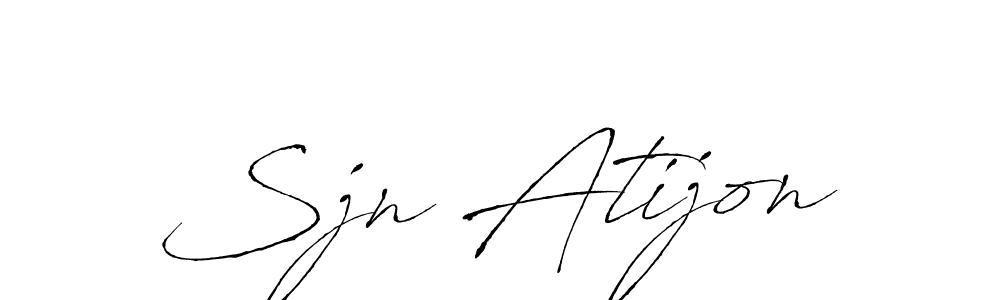 Make a beautiful signature design for name Sjn Atijon. Use this online signature maker to create a handwritten signature for free. Sjn Atijon signature style 6 images and pictures png