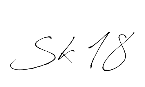 Antro_Vectra is a professional signature style that is perfect for those who want to add a touch of class to their signature. It is also a great choice for those who want to make their signature more unique. Get Sk 18 name to fancy signature for free. Sk 18 signature style 6 images and pictures png