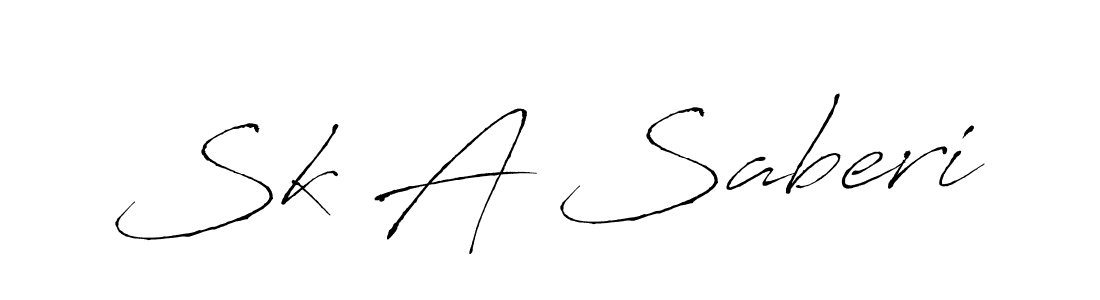 Sk A Saberi stylish signature style. Best Handwritten Sign (Antro_Vectra) for my name. Handwritten Signature Collection Ideas for my name Sk A Saberi. Sk A Saberi signature style 6 images and pictures png