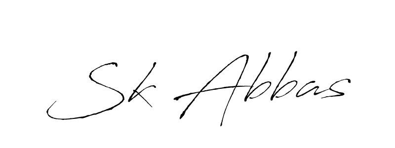 Sk Abbas stylish signature style. Best Handwritten Sign (Antro_Vectra) for my name. Handwritten Signature Collection Ideas for my name Sk Abbas. Sk Abbas signature style 6 images and pictures png