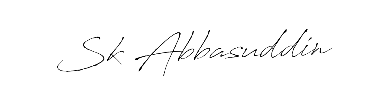 Design your own signature with our free online signature maker. With this signature software, you can create a handwritten (Antro_Vectra) signature for name Sk Abbasuddin. Sk Abbasuddin signature style 6 images and pictures png